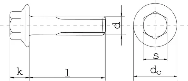 Kramp - 1035VR - Verbus Rippenschraube M10x35 Verz.