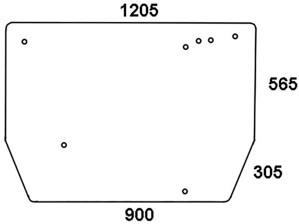 Kramp - 10368021N - Heckfenster Zetor Vor 1994