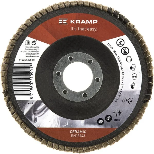 Kramp - 115CEK120KR - Keramik-Flachschleifscheibe 115 mm K120