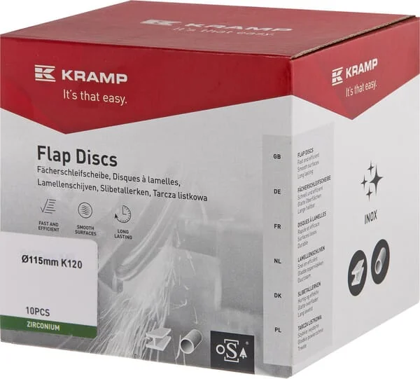 Kramp - 115ZIK120KR - Zirkonium-Klappenstirnscheibe 115mm Körnung 120