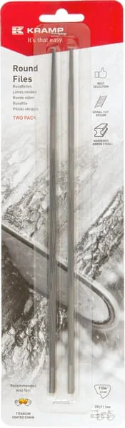 Kramp - 11642FKR - Kettensägen-Kettenfeile 11/64" 4,5mm, Rund, Auf Karte im Blister, (2x)