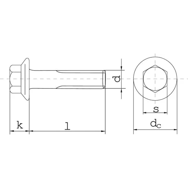 Kramp - 1235VR - Verbus Rippschraube M12x35 Verz
