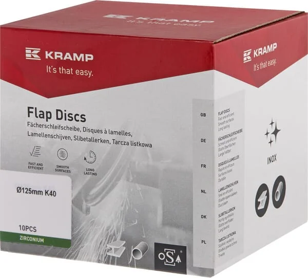 Kramp - 125ZIK40KR - Zirkonium-Flap-Scheibe 125 mm 40er Körnung