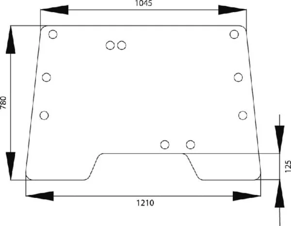 Kramp - 1332505C1N - Frontscheibe Kippbar