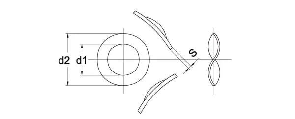 Kramp - 137B5 - Federring M5x11x0,5mm, Stahl Verzinkt DIN 137B Kramp