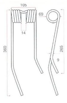 Kramp - 14330201KR - Rotierende Zinken CW JF