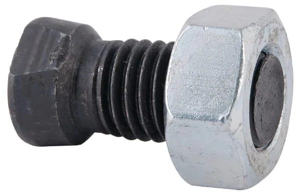 Kramp - 1438C1F - Kegelige Pflugschraube M14x38 Mit Einer Fläche Und Mutter