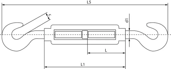Kramp - 148016HH - Spannschraube, Haken/Haken M16
