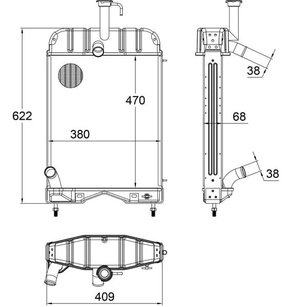 Kramp - 1660654M90N - Kuehler