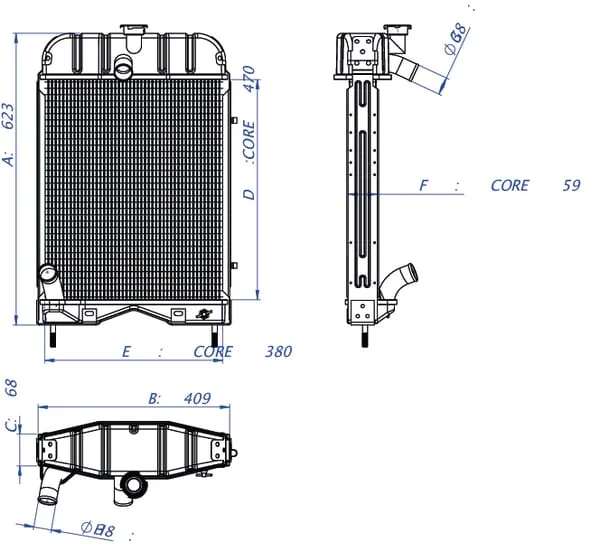 Kramp - 1680547M92N - Kuehler