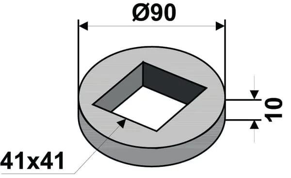 Kramp - 17100074 - Schweißring für 40x40 Quadrat