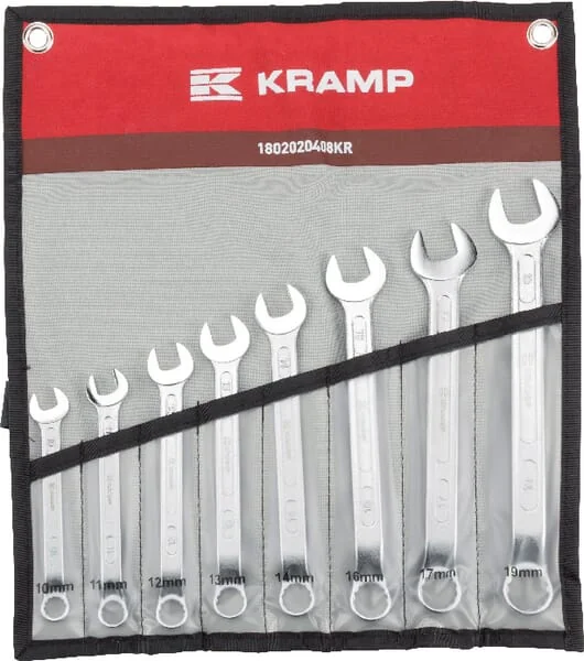 Kramp - 1802020408KR - Satz Kombinationsschlüssel, Gebogen, 8-Teilig