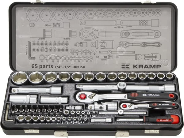 Kramp - 180465420KR - Steckschlüsselsatz 1/4" 1/2" 65-teilig