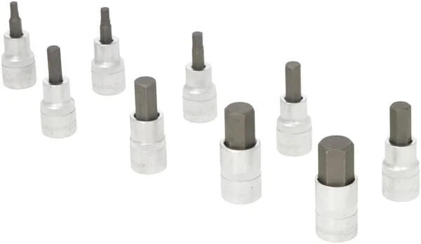 Kramp - 18049240092KR - 1/2" Sechskant-Steckschlüsselsatz, 9-teilig, metrisch
