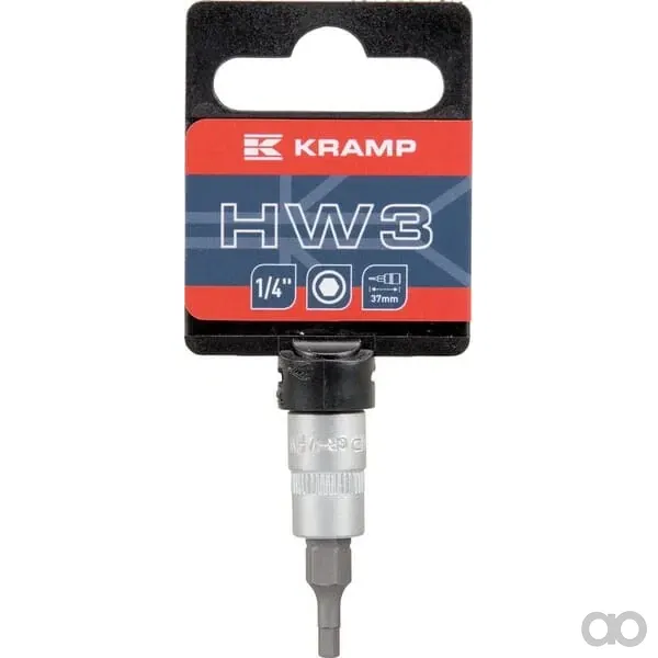 Kramp - 18060065003KR - Steckschluessel-Einsatz 1/4" Sechskant 3 mm