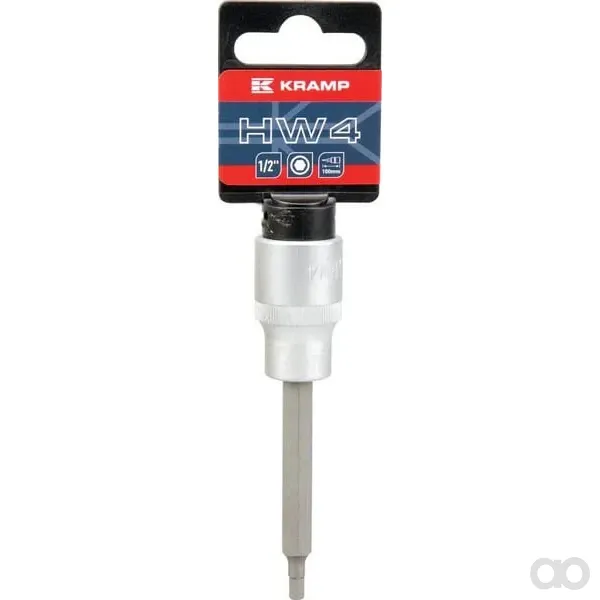 Kramp - 18060135104KR - Steckschlüssel-Einsatz Lang 1/2" Sechskant 4mm