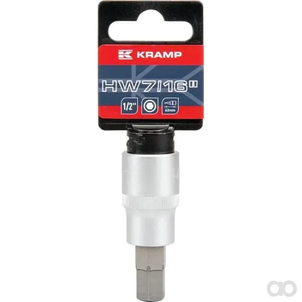 Kramp - 18060135211KR - Steckschlüssel-Einsatz 1/2" Sechskant 7/16"
