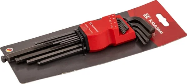 Kramp - 1809010050KR - Innensechskantschluessel-Satz 1,5-10mm 9-Teilig, Stahlgrau