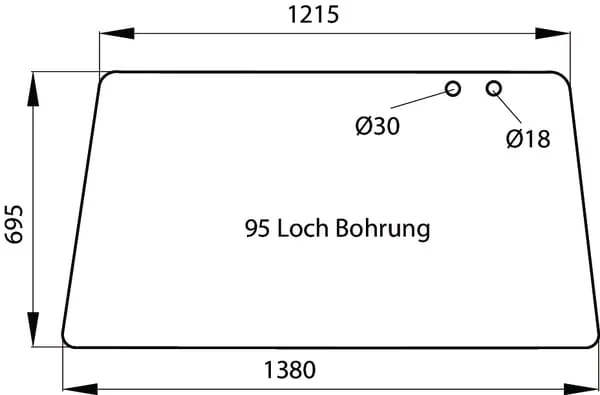 Kramp - 186813051200N - Oberes Hinteres Fenster
