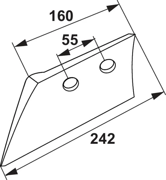 Kramp - 19113N - Linke Vorpflugschare Besson
