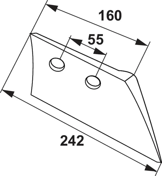 Kramp - 19114N - Pflugschar Rechts Passend Fuer Besson