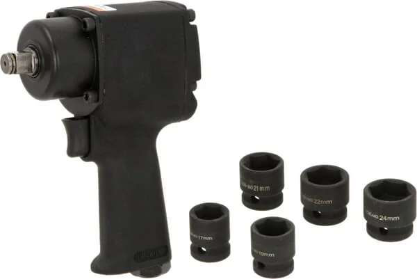Kramp - 1919101205KR - Pneumatischer Schlagknarre, Set 5-teilig, 1/2", 680 Nm, Typ Super Mini