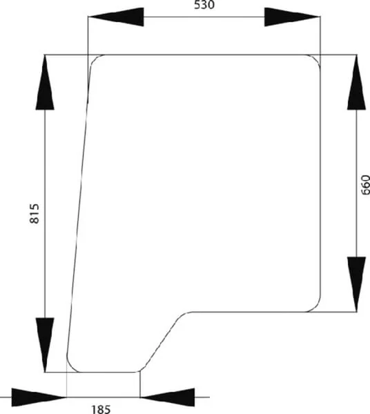 Kramp - 1989740C1N - Tuerglas Oben Hinten