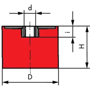 Kramp - 2025E55RVS - STLS STL Vibrationsdaempfer Typ E