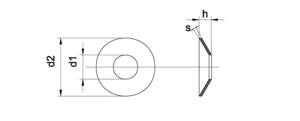 Kramp - 20932512215B - Tellerfeder M12x25x1,5mm Stahl None DIN 2093