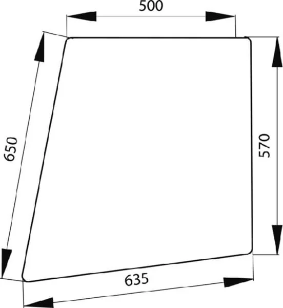 Kramp - 258514210250N - Tuerglas Oben