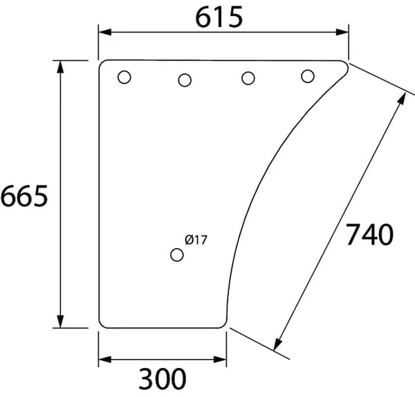 Kramp - 297810030510N - Tuerglas Unten