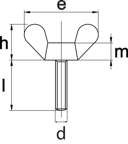 Kramp - 3161230 - Fluegelschraube M12x30 Verzinkt