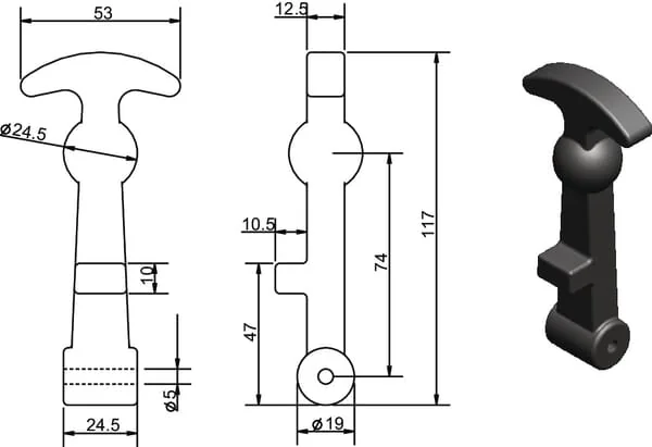 Kramp - 318002KR - Komplettes Motordeckelhalter 120mm