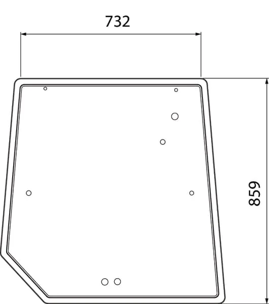 Kramp - 3715438M1N - Obere Heckscheibe