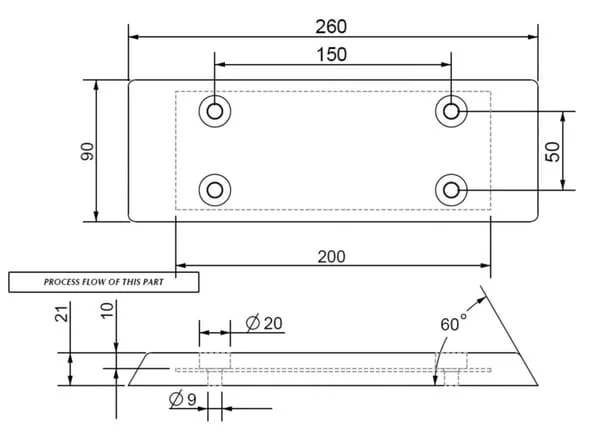 Kramp - 382003KR - Gummi-Anschlag 260x90mm