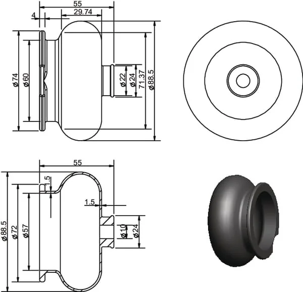Kramp - 389908KR - Balgen