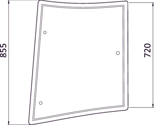 Kramp - 3902130M1N - Seitenfenster hinten Stangen
