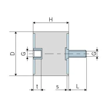 Kramp - 4030B55 - Schwingungsdaempfer Typ B