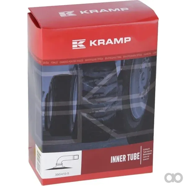 Kramp - 4103505TR87 - Schlauch fuer Felge Diameter 5", 410/350-5, Abgewinkeltes Ventil 90° TR87