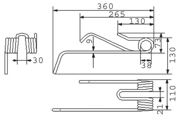 Kramp - 4104311750KR - Federfinger (Im Uhrzeigersinn) Lely