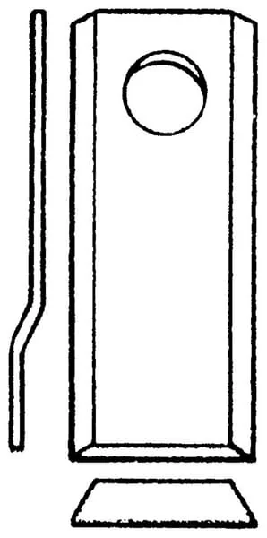 Kramp - 434122KR - Maehwerkzeug Links/Rechts 120x50x4 mm, Loch Diameter 21 mm, Geeignet Fuer Pöttinger, 25 Stueck