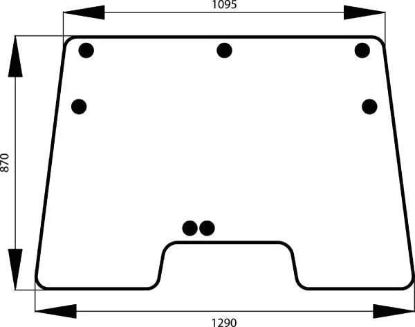 Kramp - 4383605N - Frontscheibe Aufklappbar