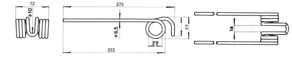 Kramp - 442650102N - Rotierende Zinke Doppelt LFE