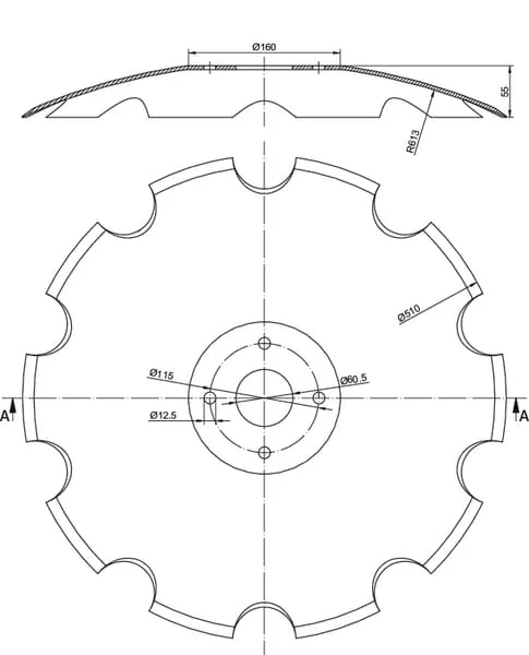 Kramp - 46000109N - Verzahnter Bremsscheibe 510x5 mm