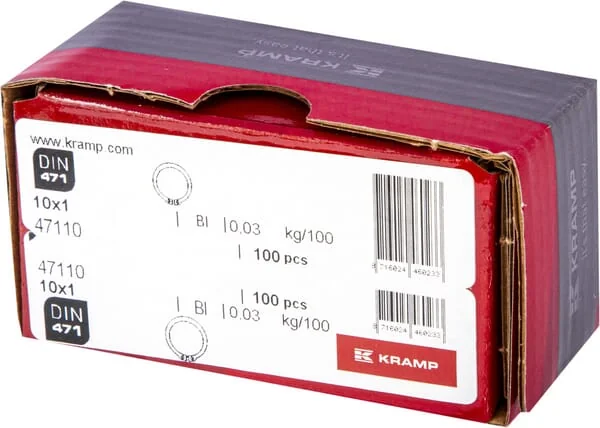 Kramp - 47110 - Sicherungsring Aussen 10x1 mm DIN 471 Stahl