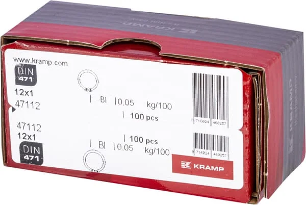 Kramp - 47112 - Sicherungsring Aussen 12x1mm DIN 471 Stahl