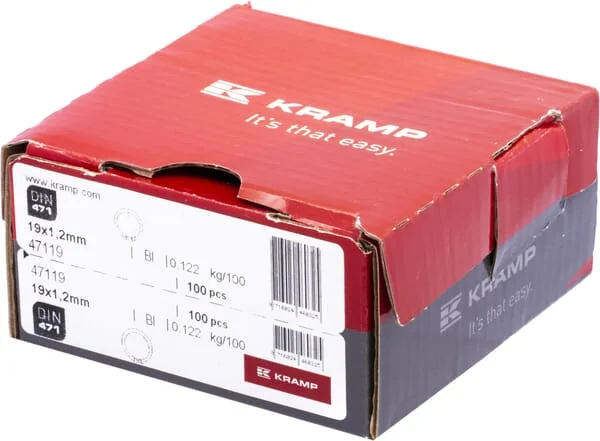 Kramp - 47119 - Sicherungsring Aussen 19x1,2 mm DIN 471 Stahl