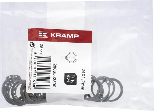 Kramp - 47124P025 - Sicherungsring Außen 24x1,2 mm DIN471 Stahl