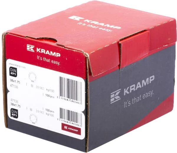 Kramp - 47138 - Sicherungsring Außen 38x1,8 mm DIN471 Stahl