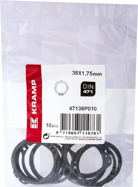 Kramp - 47138P010 - Sicherungsring Außen 38x1,8 mm DIN471 Stahl